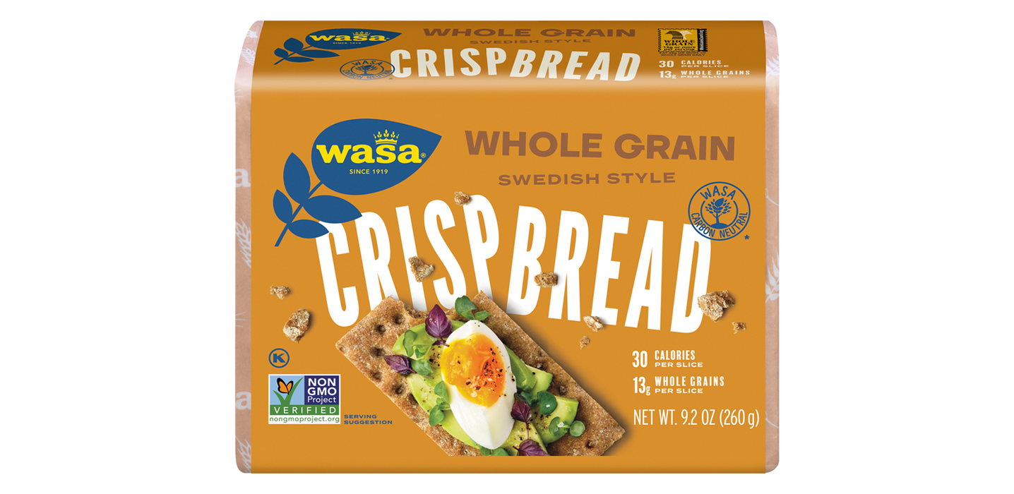 Wasa Whole Grain Crispbread, Swedish Style, (12 Pack, 9.2 Oz)