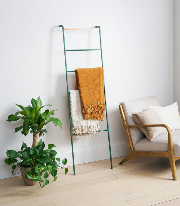 Leaning Storage Ladder (63" H)  - Steel - Forest Green