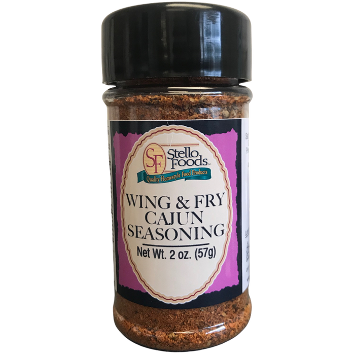 Stello Foods Spices - Wing & Fry Seasoning - Cajun 2.0 oz