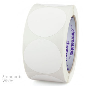 2" Permanent Color-Code Round Dot Inventory Labels: 500/Roll