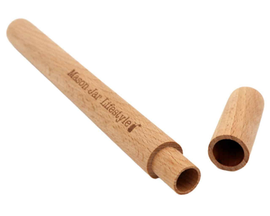 Wood Reusable Straw Carrying Case