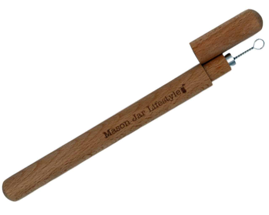 Wood Reusable Straw Carrying Case
