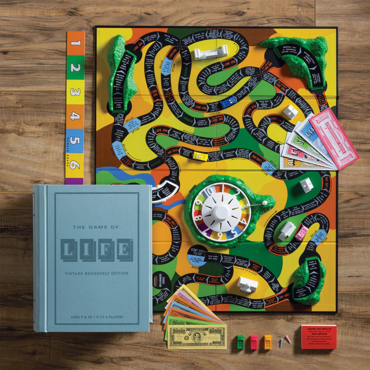 WS Game Company 'The Game Of Life' Vintage Bookshelf Edition