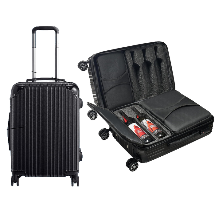 Wine Bottle Suitcase | Holds 10 Standard 750 ML Size Bottles