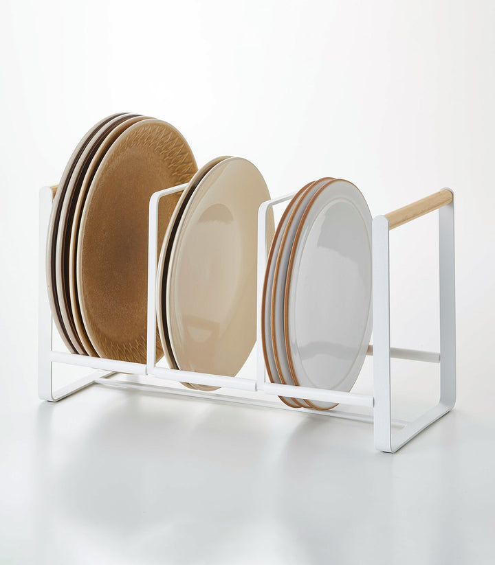 Vertical Plate Organizer - Steel + Wood - Thumbnail 4