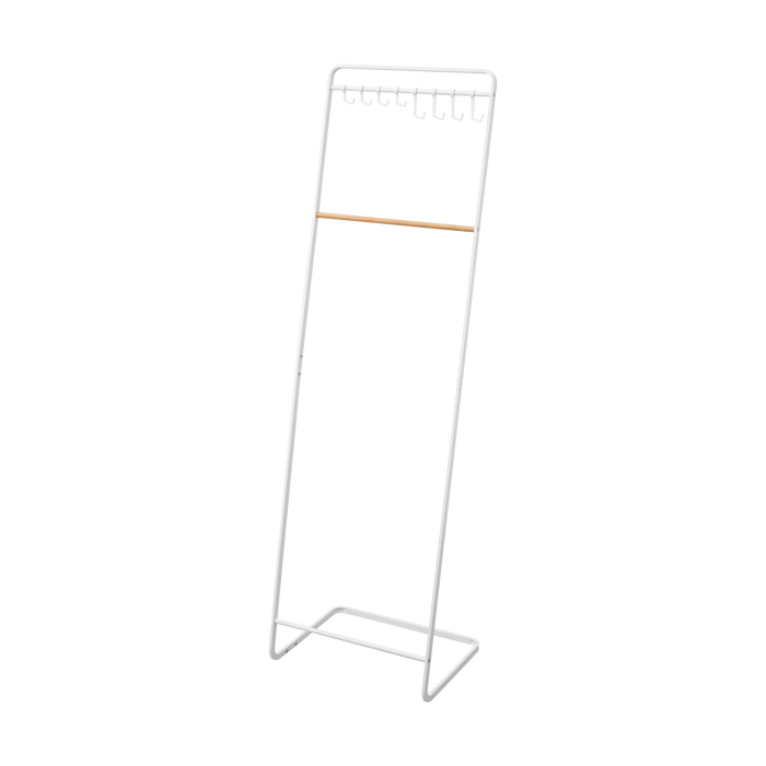 Coat Rack with Hat Storage (66" H)  - Steel + Wood