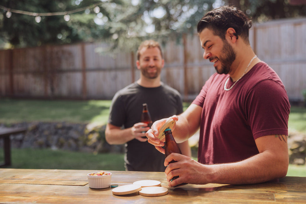 Coasters with Bottle Openers Set of 4