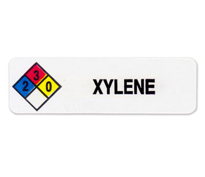 "Xylene" HMIG Safety Labels, 0.75" x 2.5", 250/ROLL