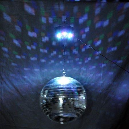 Yescom 12in Mirror Disco Ball DJ Light Set RGB