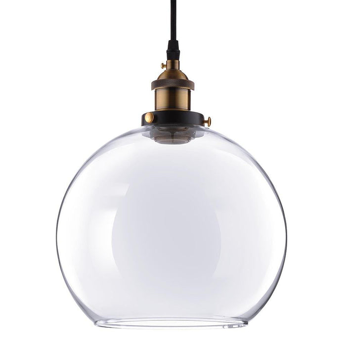 Yescom Pendant Light Glass Globe Shade 9 4/5 in Vintage Classic Clear