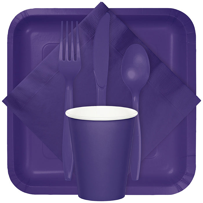 Bulk Purple Beverage Napkins 3 ply (500 per Case)