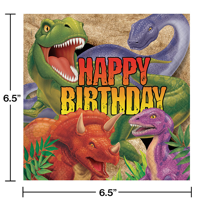 Bulk Dino Blast Happy Birthday Luncheon Napkins (192 per Case)