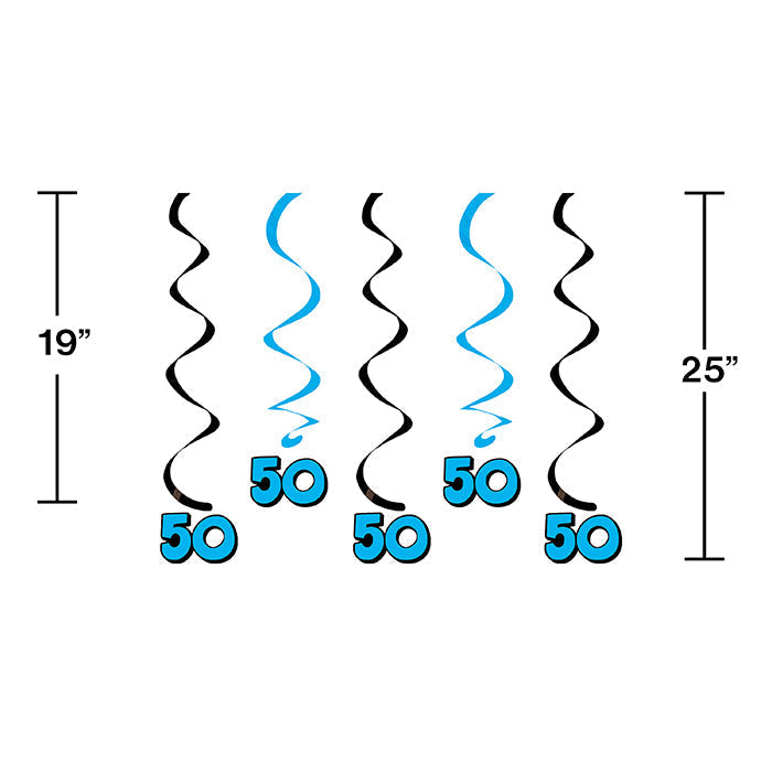 Bulk 50th Birthday Dizzy Danglers (30 per Case)