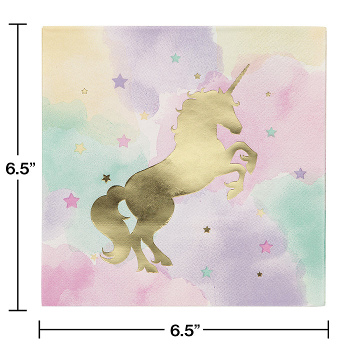 Bulk Sparkle Unicorn Luncheon Napkins (192 per Case)