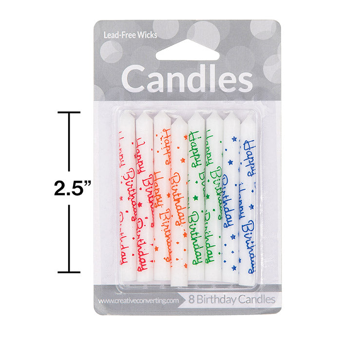 Bulk Happy Birthday Candles (48 per Case)