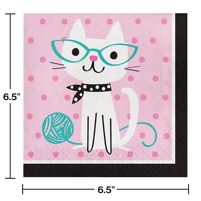 Bulk Purr-fect Cat Party Luncheon Napkins (192 per Case)