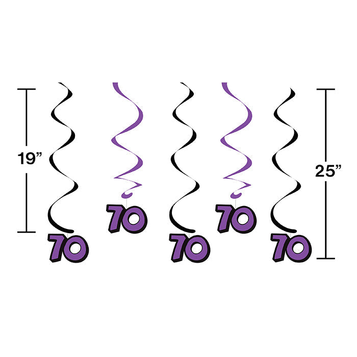 Bulk 70th Birthday Dizzy Danglers (30 per Case)