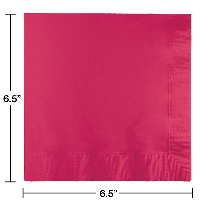 Bulk Hot Magenta Luncheon Napkins 3 ply (500 per Case)