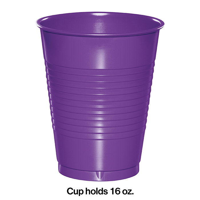 Bulk Amethyst Purple 16 oz Plastic Cups (240 per Case)