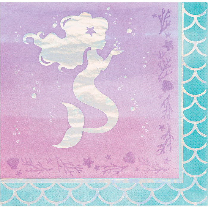 Bulk Iridescent Mermaid Party Luncheon Napkins (192 per Case)