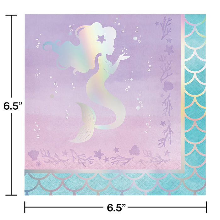 Bulk Iridescent Mermaid Party Luncheon Napkins (192 per Case)