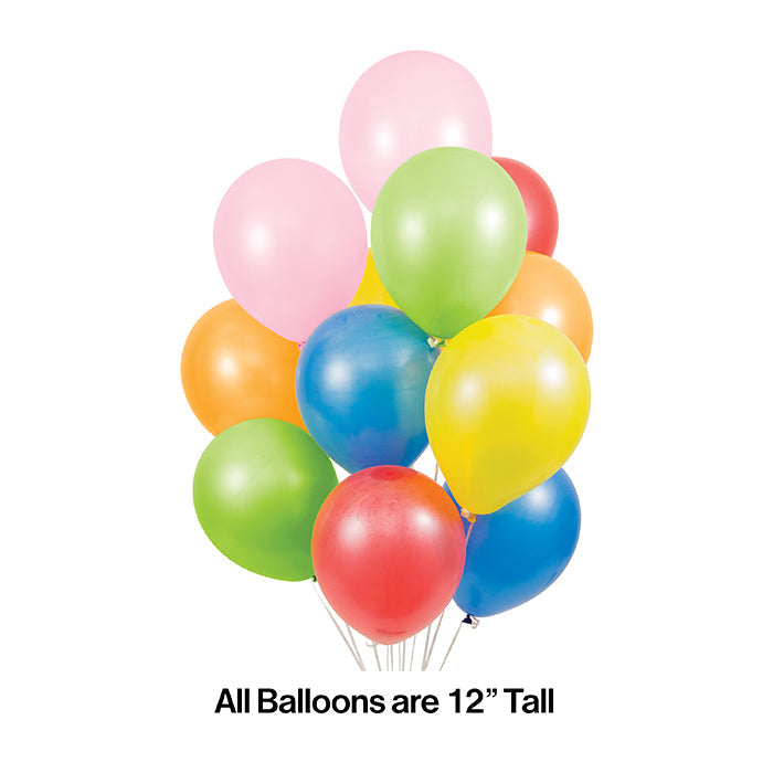 Bulk Assorted Latex Balloons (180 per Case)