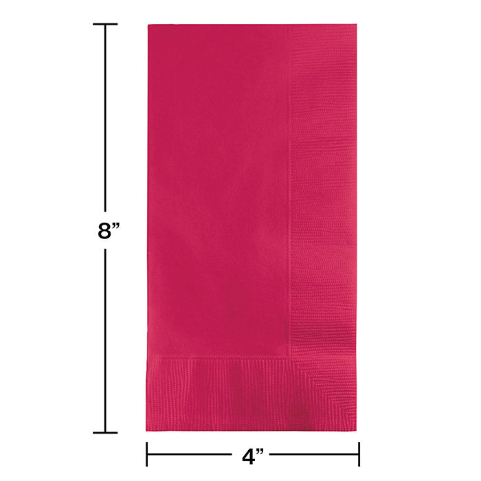 Bulk Hot Magenta 2 Ply Dinner Napkins (600 per Case)