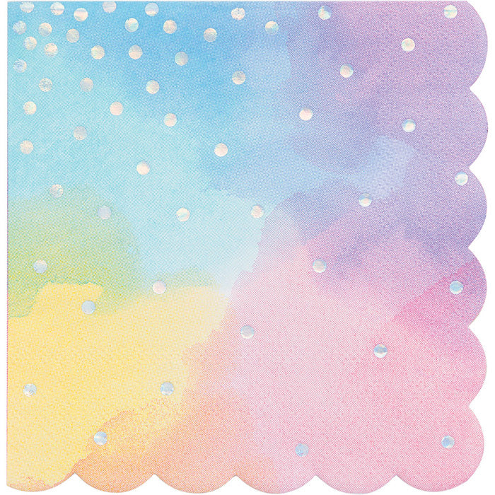 Bulk Iridescent Party Beverage Napkins (192 per Case)