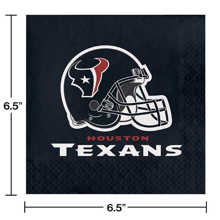 Bulk Houston Texans Luncheon Napkins (192 per Case)