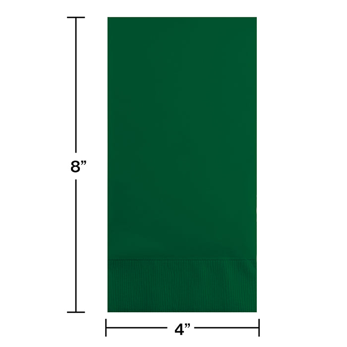 Bulk Hunter Green 3 Ply Guest Towels (192 per Case)