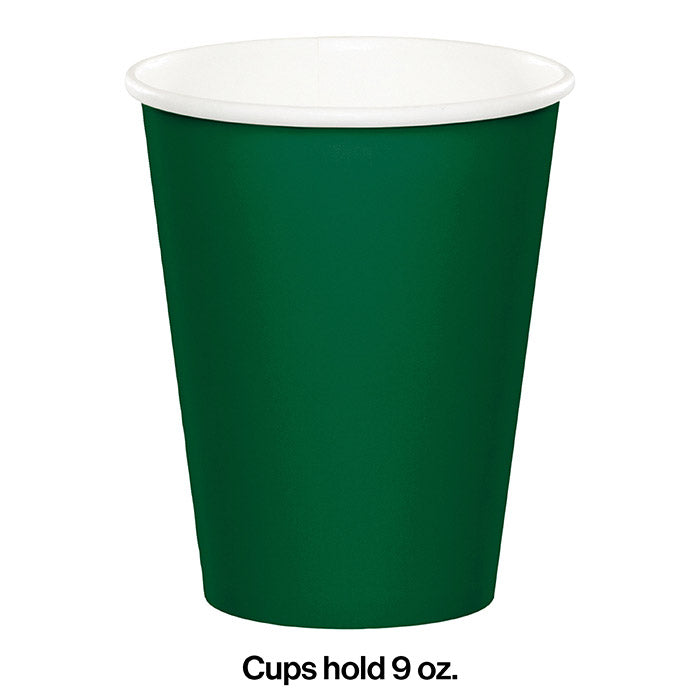 Bulk Hunter Green 9 oz Hot & Cold Paper Cups (240 per Case)