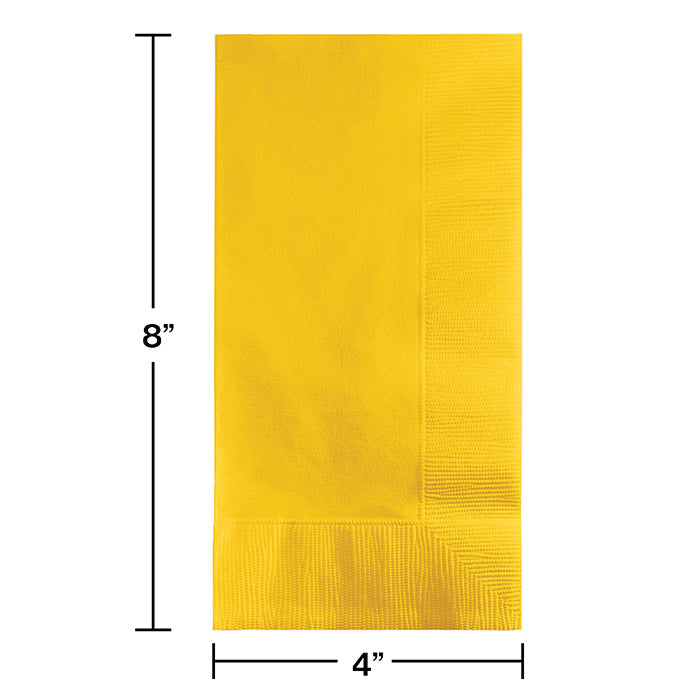 Bulk School Bus Yellow 2 Ply Dinner Napkins (600 per Case)