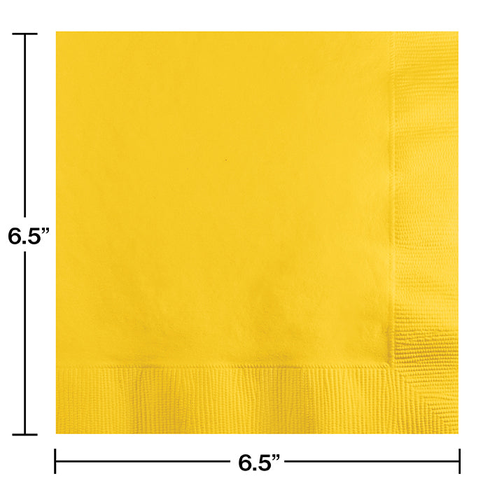 Bulk School Bus Yellow 2 Ply Luncheon Napkins (600 per Case)