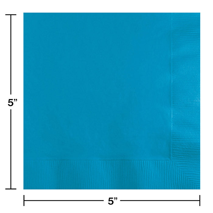 Bulk Turquoise Beverage Napkins 3 ply (500 per Case)