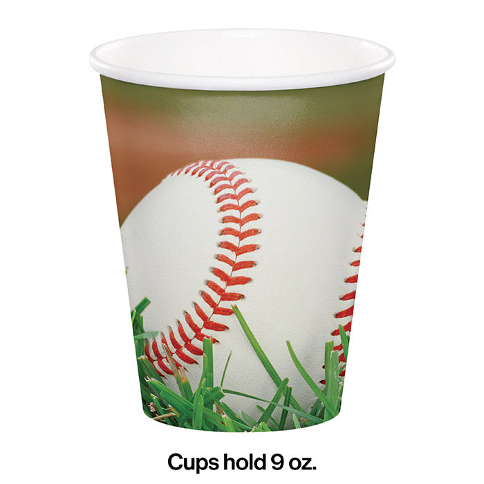 Bulk Baseball 9 oz Paper Cups (96 per Case)