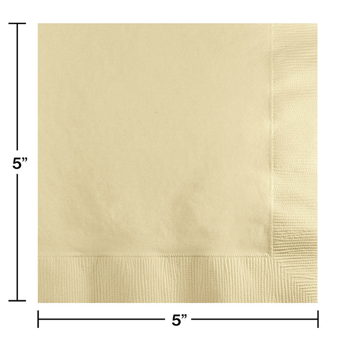 Bulk Ivory 2 ply Beverage Napkins (600 per Case)