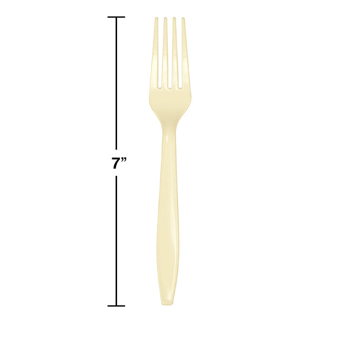 Bulk Ivory Plastic Forks (288 per Case)