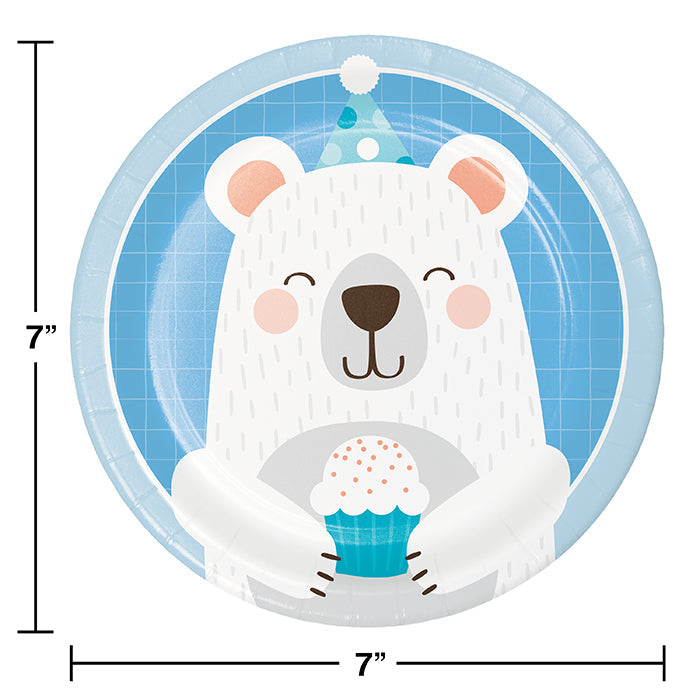 Bulk Bear Party Paper Dessert Plates (96 per Case)