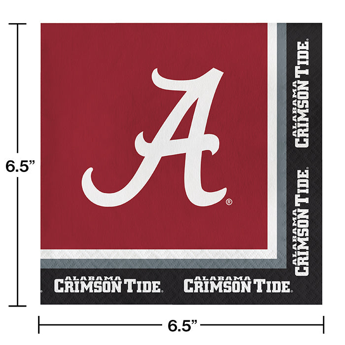 Bulk University of Alabama Luncheon Napkins (240 per Case)