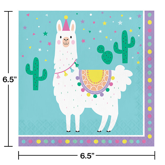 Bulk Llama Party Luncheon Napkins (192 per Case)