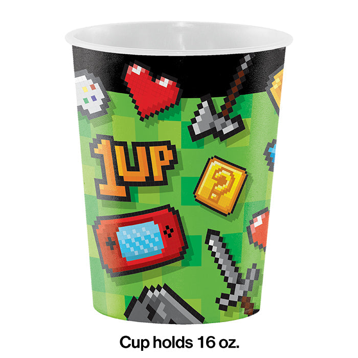 Bulk Video Games Party 16 oz Plastic Favor Cups (12 per Case)