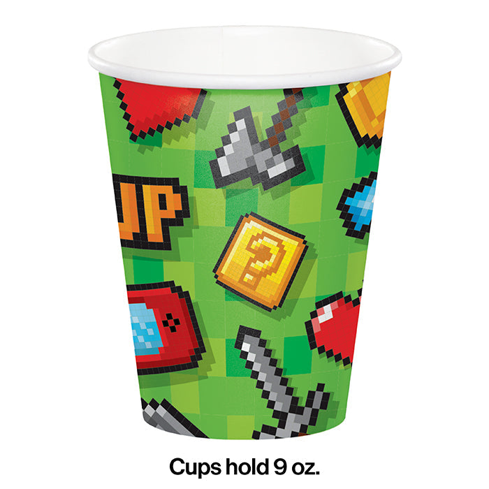 Bulk Video Games Party 9 oz Paper Cups (96 per Case)