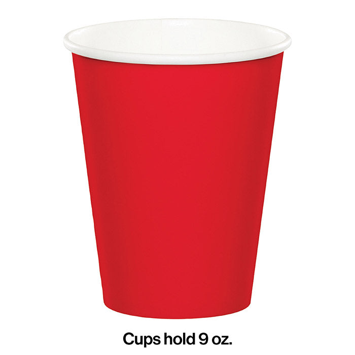 Bulk Classic Red 9 oz Hot & Cold Paper Cups (240 per Case)