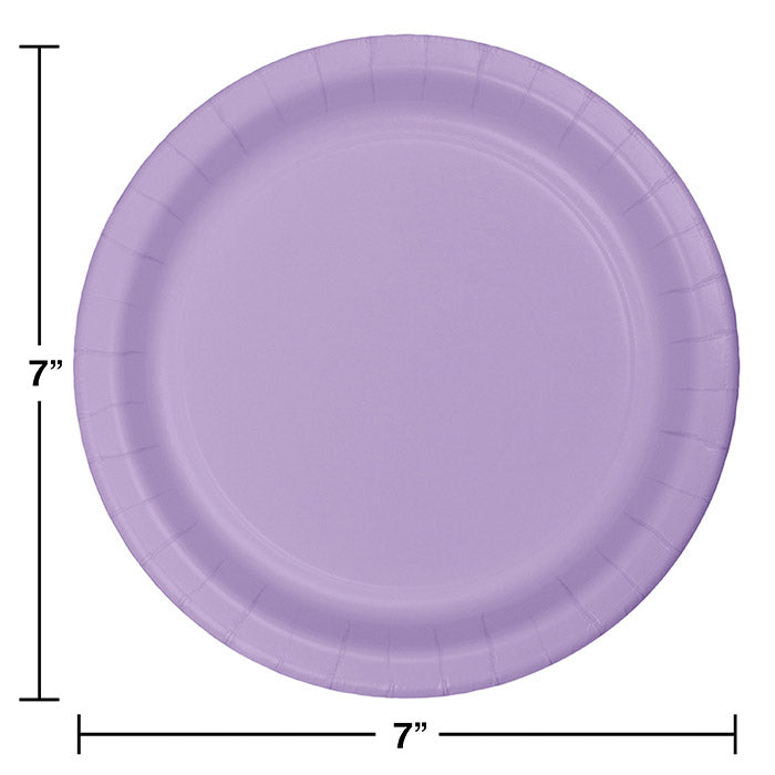 Bulk Luscious Lavender Paper 6.75 inch Dessert Plates (240 per Case)