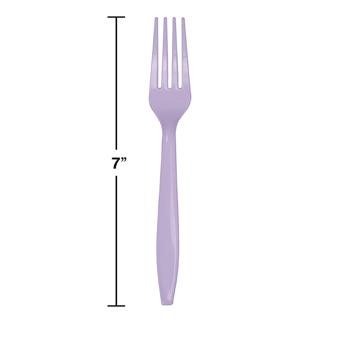 Bulk Luscious Lavender Plastic Forks (288 per Case)