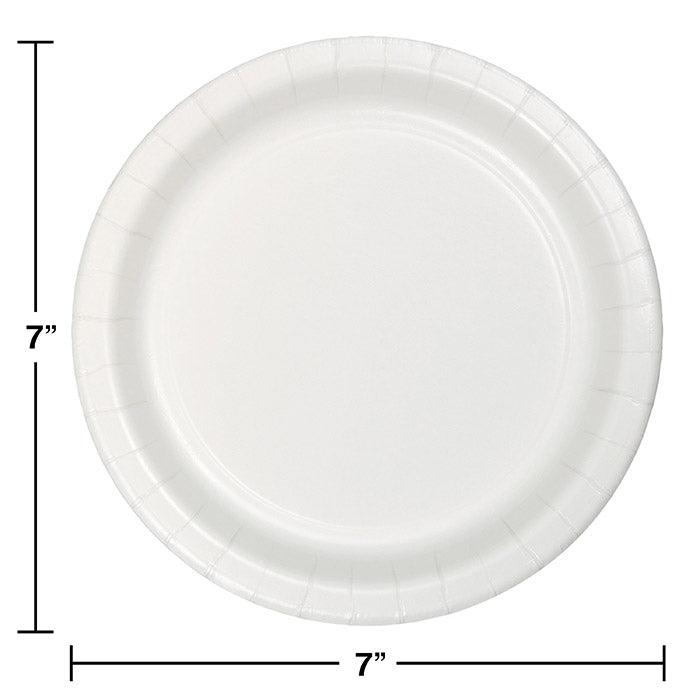 Bulk White Value Friendly Paper Dessert Plates (96 per Case)