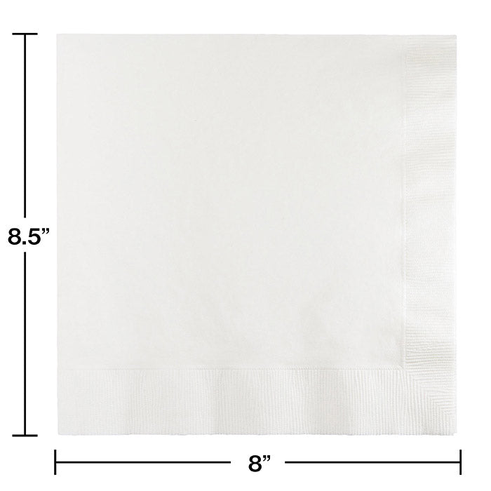 Bulk White Dinner Napkins 3 Ply (250 per Case)