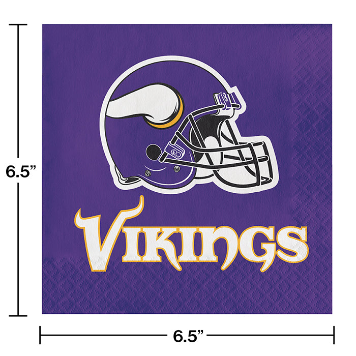 Bulk Minnesota Vikings Luncheon Napkins (192 per Case)