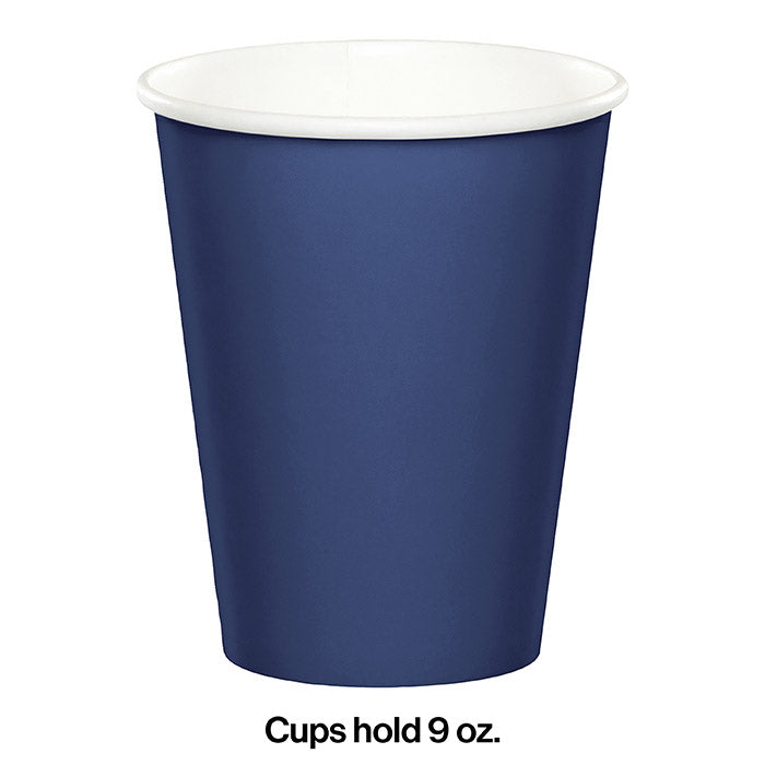 Bulk Navy 9 oz Hot & Cold Paper Cups (240 per Case)