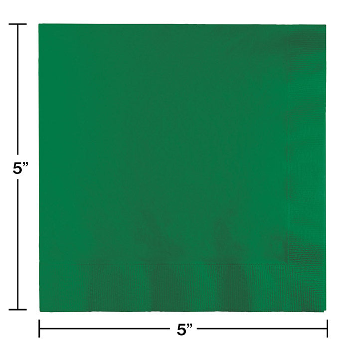 Bulk Emerald Green Value Friendly Beverage Napkins (240 per Case)